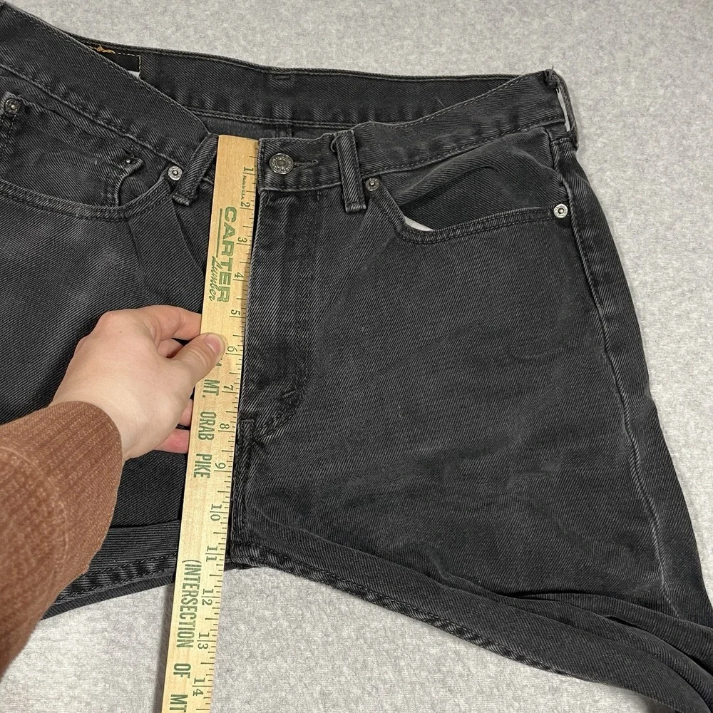 Levis Jeans Mens 34x34 (Fit 34x33) Black 505 Straight Denim 100% Cotton Dark